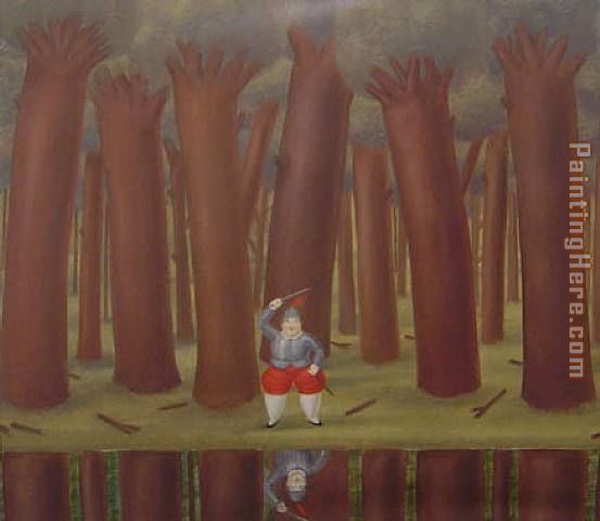 El Conquistador painting - Fernando Botero El Conquistador art painting